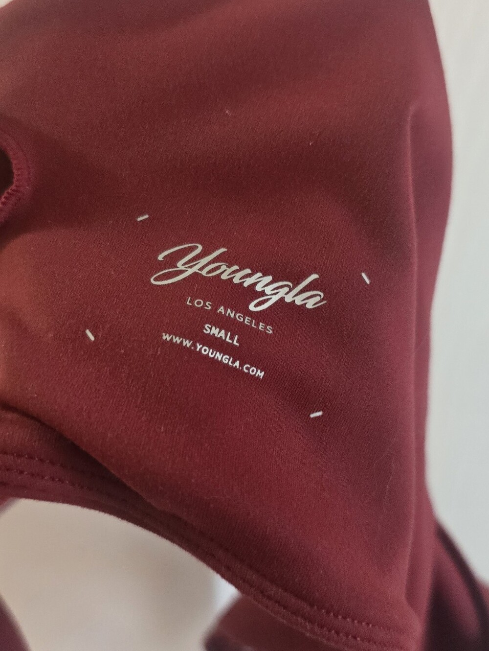 YoungLA Burgundy Crisscross Sports Bralette - Picture 3 of 3